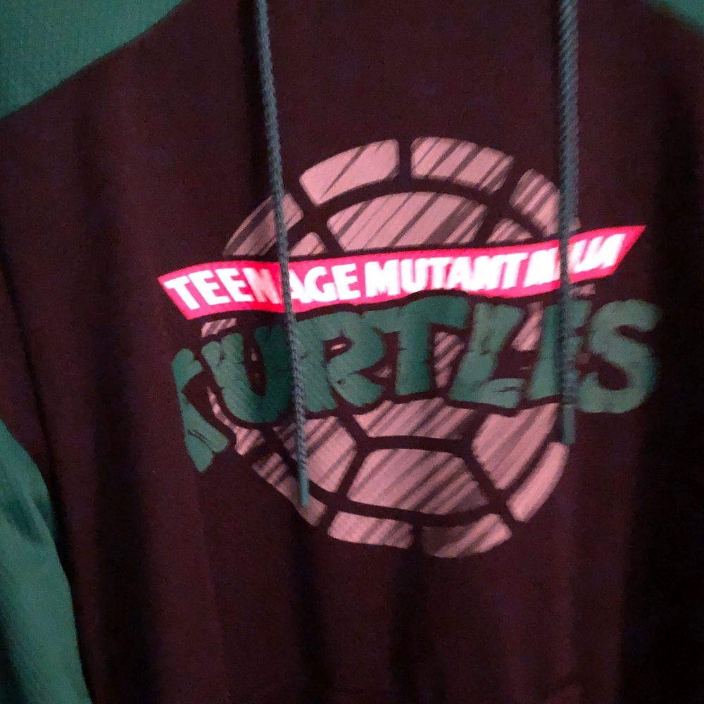 Teenage Mutant Ninja Turtles Green and Black Hoodie
